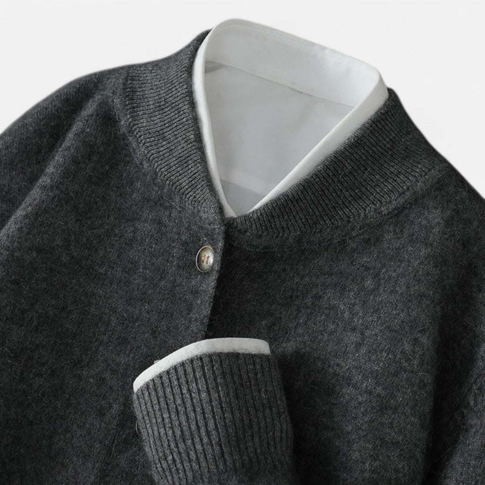 Dorian - Men's Cashmere Cardigan with Button Placket