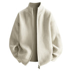 Dylan - Men's Ribbed Stand Collar Zip-Up Jacket 4