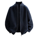 Dylan - Men's Ribbed Stand Collar Zip-Up Jacket 5