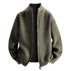 Dylan - Men's Ribbed Stand Collar Zip-Up Jacket 6