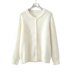 Edda - Women's Crew Neck Button-Front Knit Cardigan 6