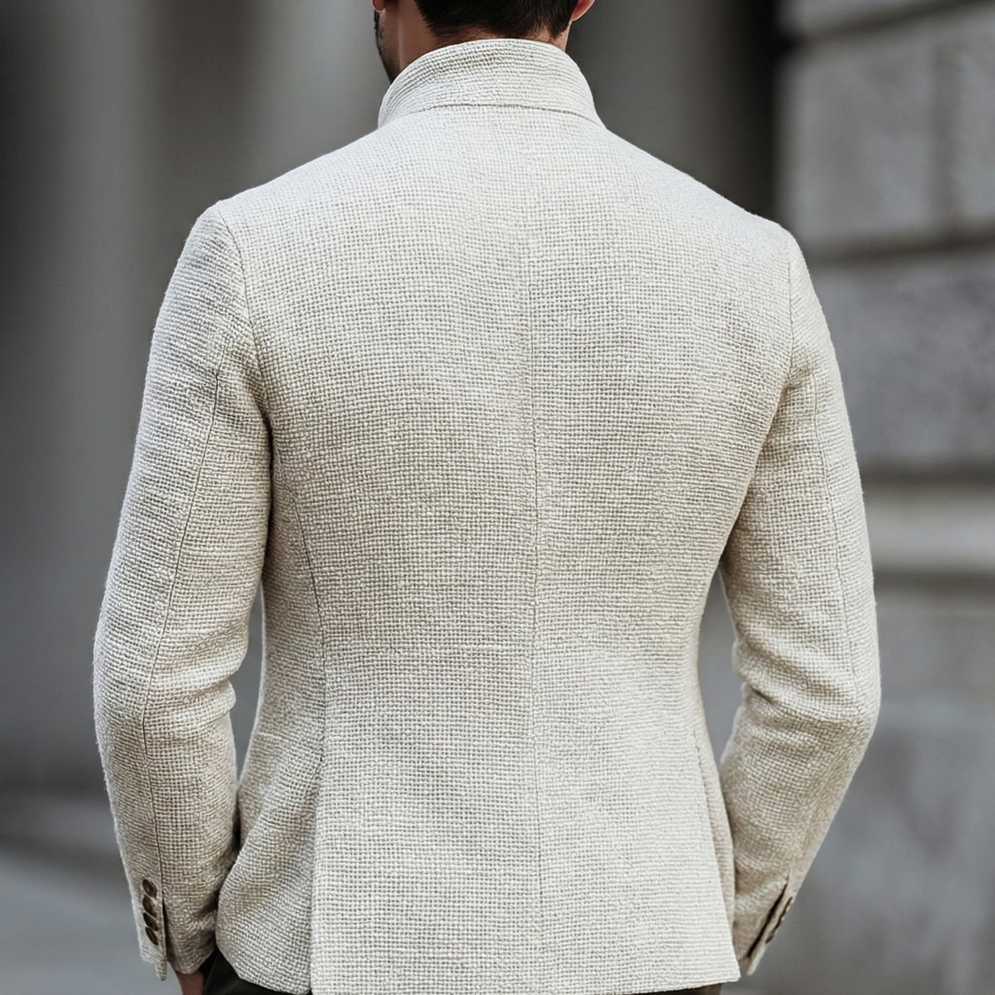 Edgar - Men's Single-Breasted Textured Cardigan