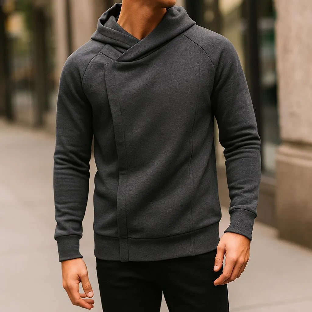 Edmond - Men's Cowl Neck Asymmetrical Hoodie