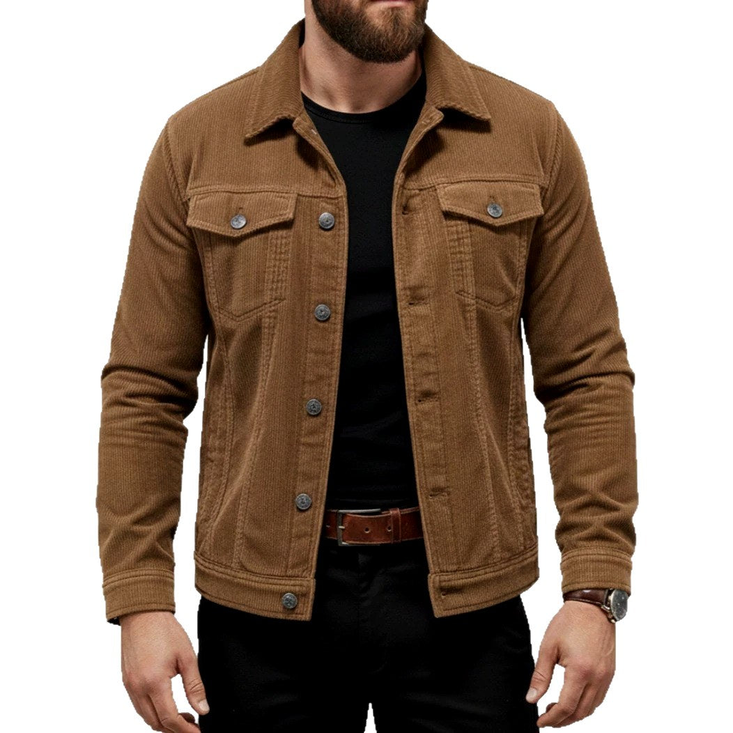 Efren - Men's Corduroy Collared Jacket 3