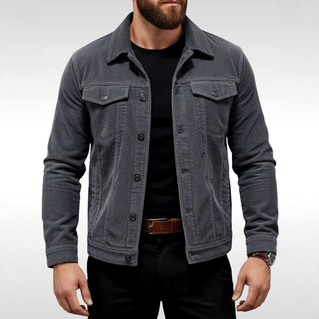 Efren - Men's Corduroy Collared Jacket 5