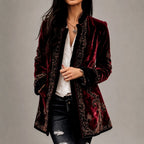 Eglantine - Women's Embroidered Velvet Evening Blazer 1