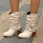 Elia - Women’s Embellished Block Heel Ankle Boots 2
