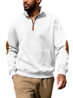 Elias - Men's Quilted Half Zip  Sweater 2