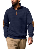 Elias - Men's Quilted Half Zip  Sweater 3