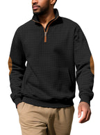 Elias - Men's Quilted Half Zip  Sweater 4