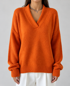 Elisha - Women's Shawl Collar V-Neck Sweater 3