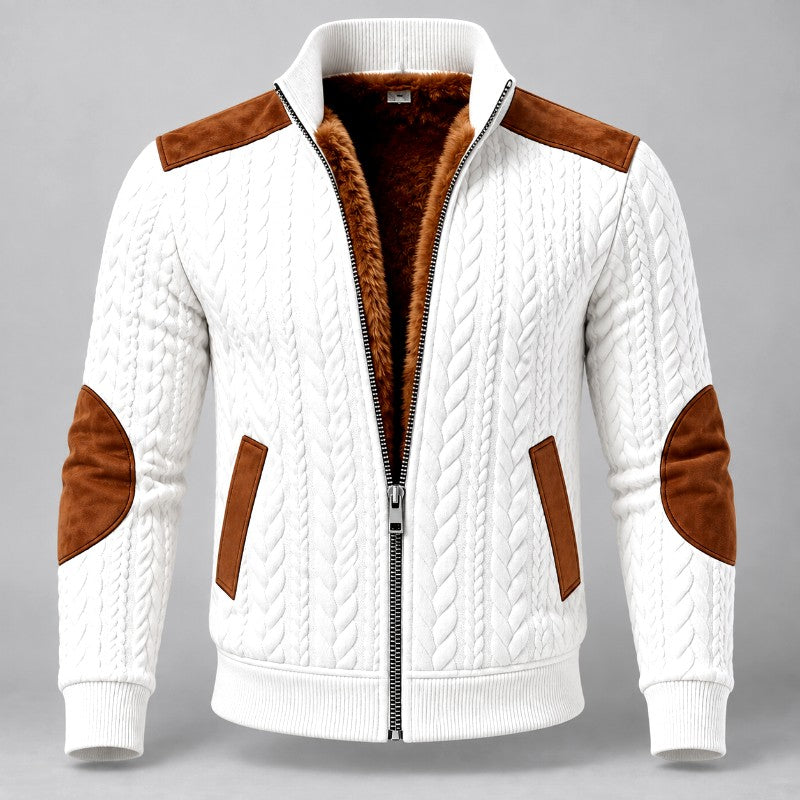 Elliott - Men's Faux Fur Lined Cable Knit Winter Jacket 3