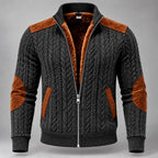 Elliott - Men's Faux Fur Lined Cable Knit Winter Jacket 4