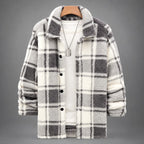 Emerson - Men's Checkered Plush Fleece Button-Front Jacket 1