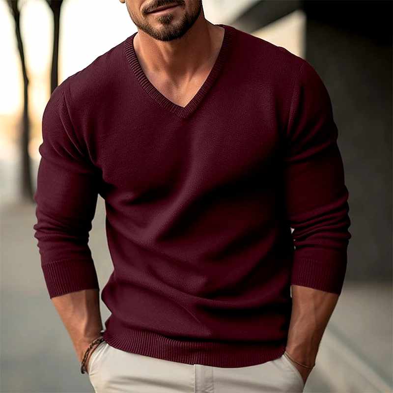 Emil - Men's V-Neck Slim Fit Sweater 6