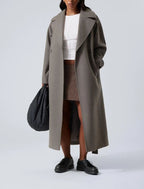 Emilia - Women's Double-Breasted Wool Coat with Notch Lapel