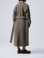 Emilia - Women's Double-Breasted Wool Coat with Notch Lapel