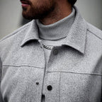 Emillio - Men's Textured Button-Front Jacket with Pockets 4