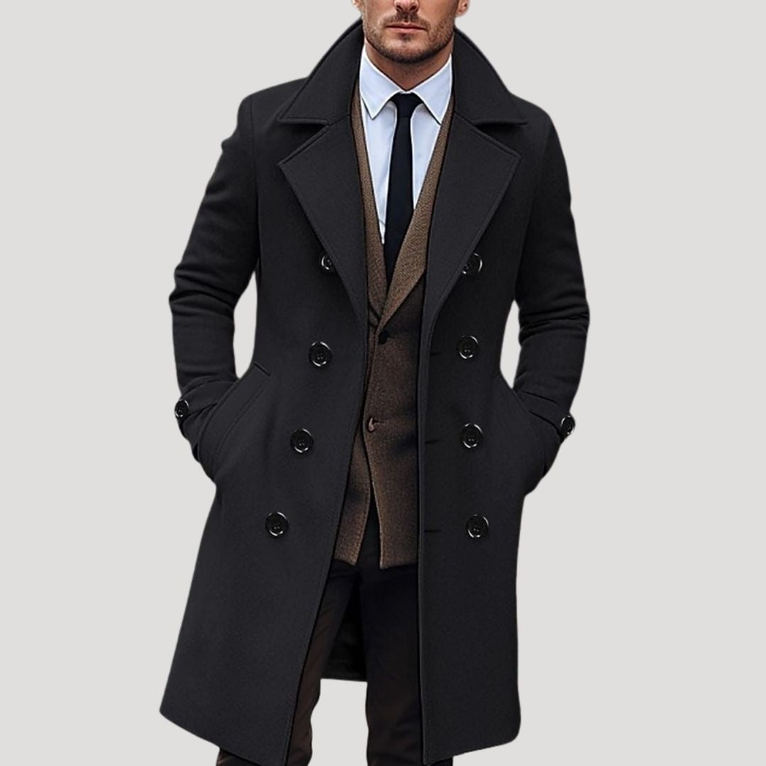 Emmitt - Men's Double-Breasted Wool Overcoat