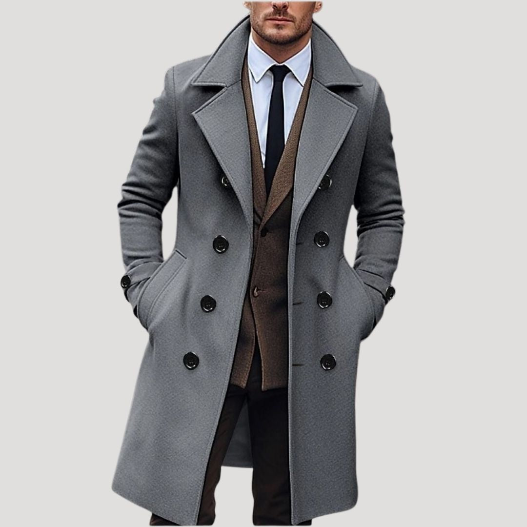 Emmitt - Men's Double-Breasted Wool Overcoat