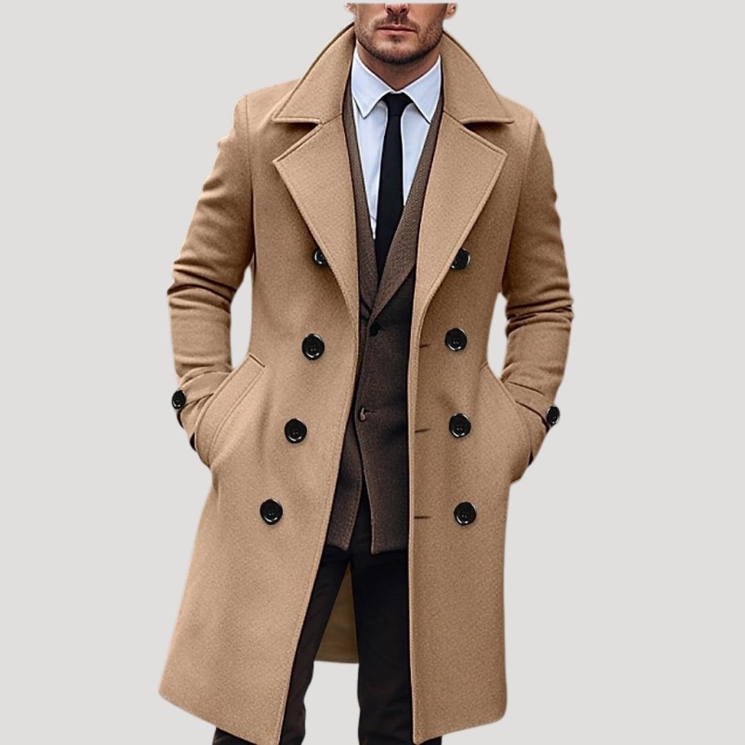 Emmitt - Men's Double-Breasted Wool Overcoat