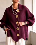 Estela - Women's Sequin Collared Oversized Party Cardigan 3