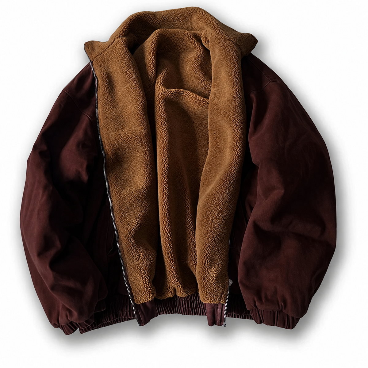 Ethan - Men's Winter Jacket with Full-Zip Closure and Stand Collar
