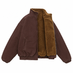 Ethan - Men's Winter Jacket with Full-Zip Closure and Stand Collar