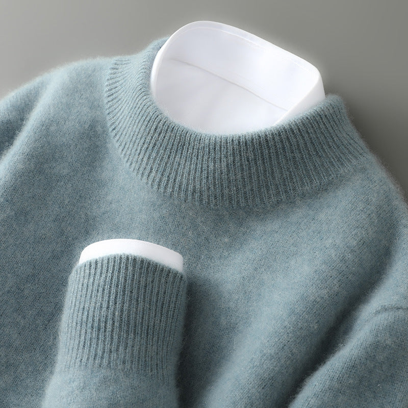 Evan - Men's Classic Cashmere Mock Neck Sweater