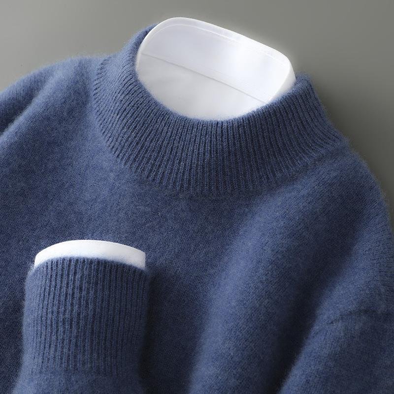 Evan - Men's Classic Cashmere Mock Neck Sweater