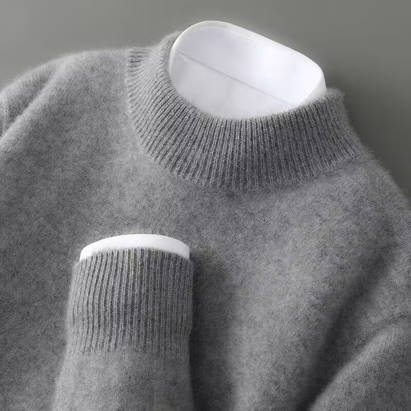 Evan - Men's Classic Cashmere Mock Neck Sweater
