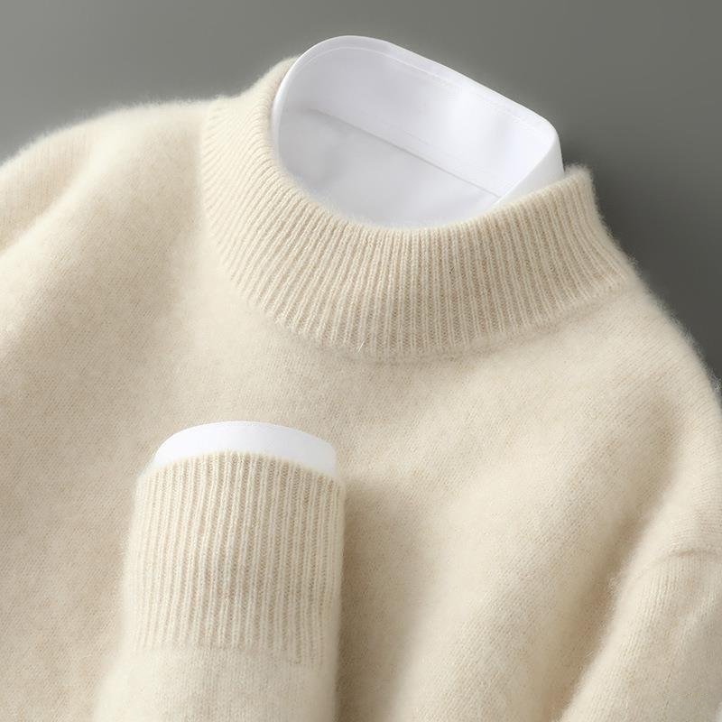 Evan - Men's Classic Cashmere Mock Neck Sweater