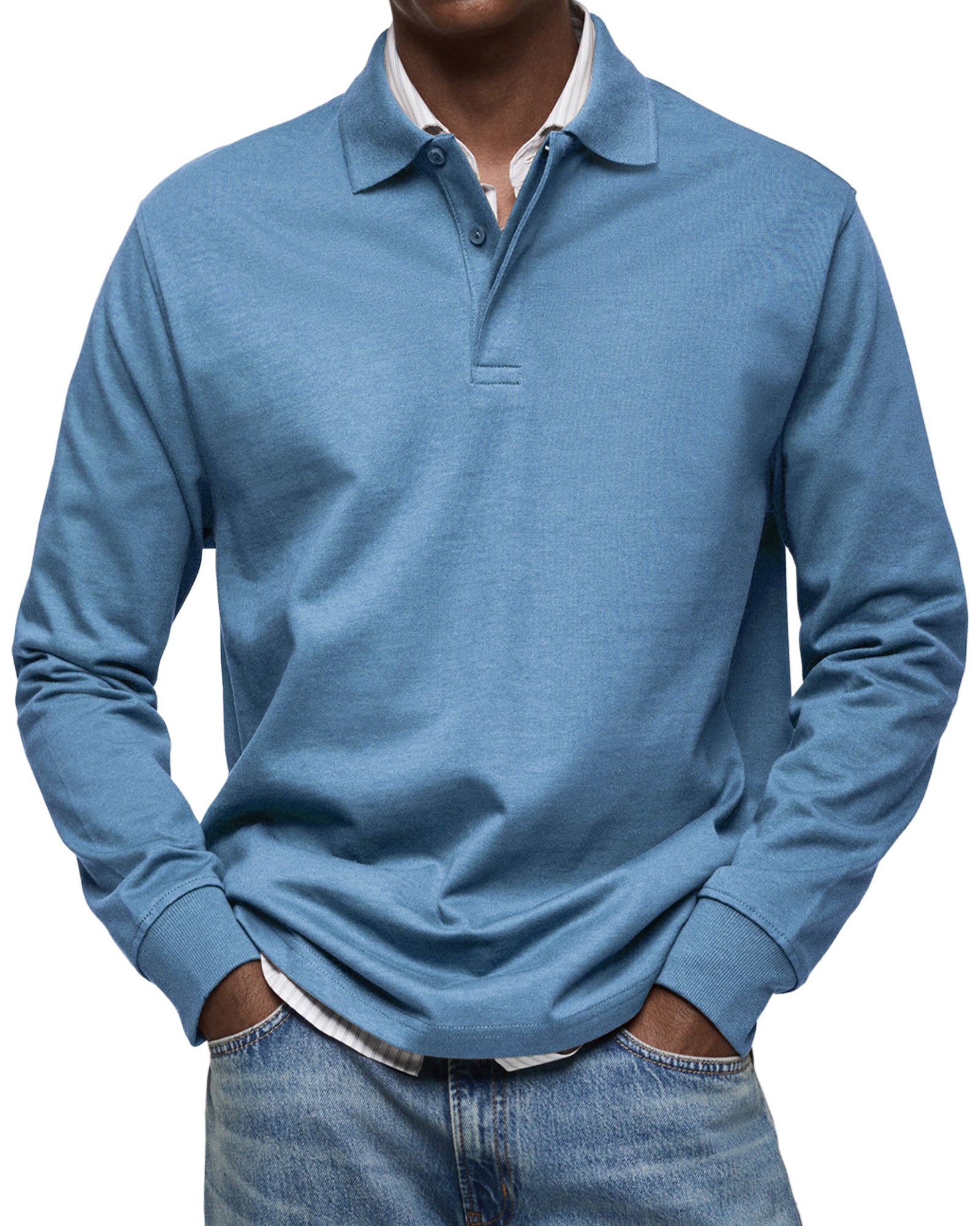 Evander - Men's Long-Sleeve Polo Shirt