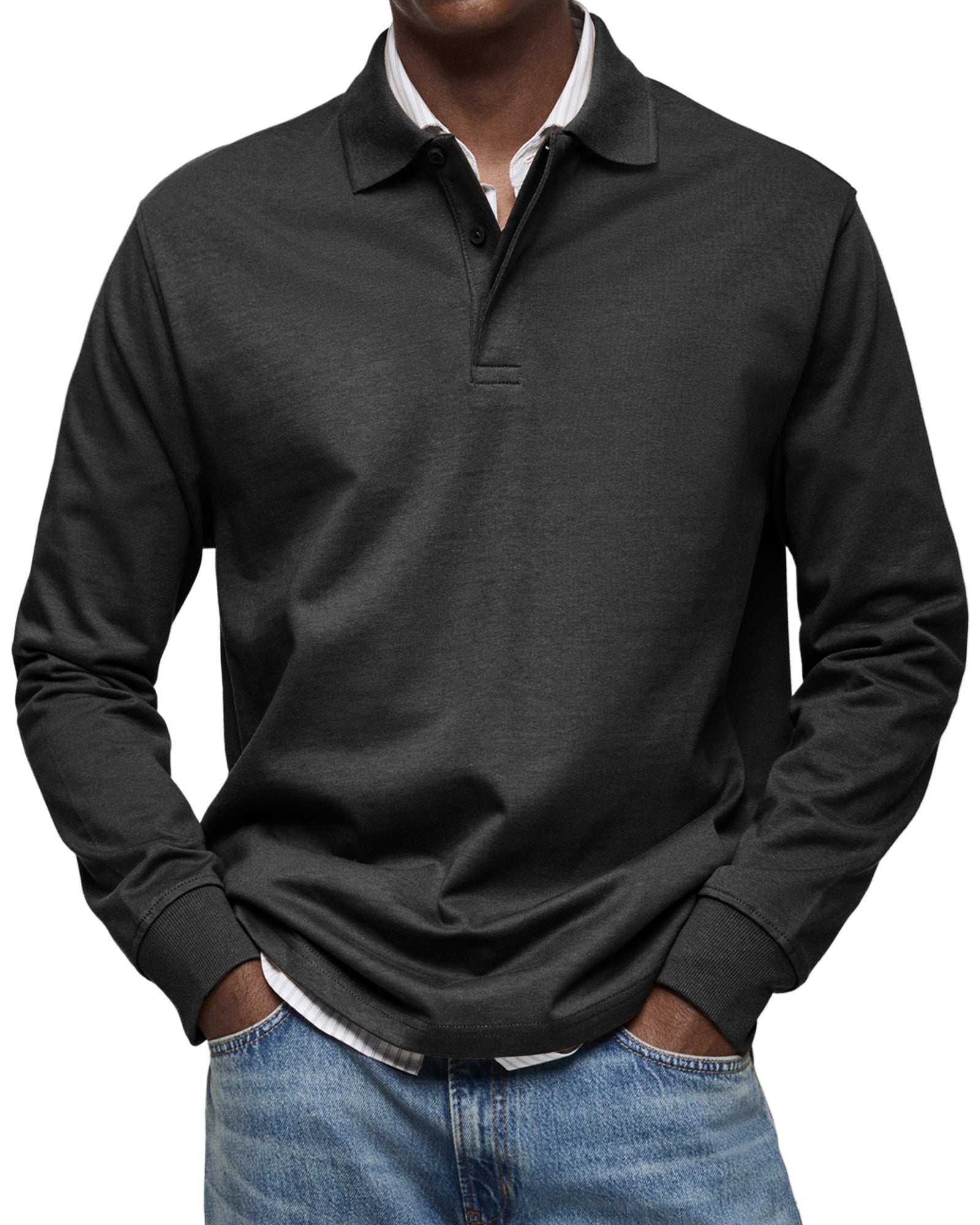 Evander - Men's Long-Sleeve Polo Shirt