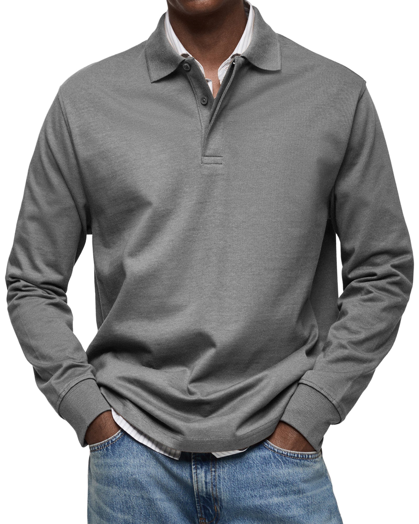 Evander - Men's Long-Sleeve Polo Shirt