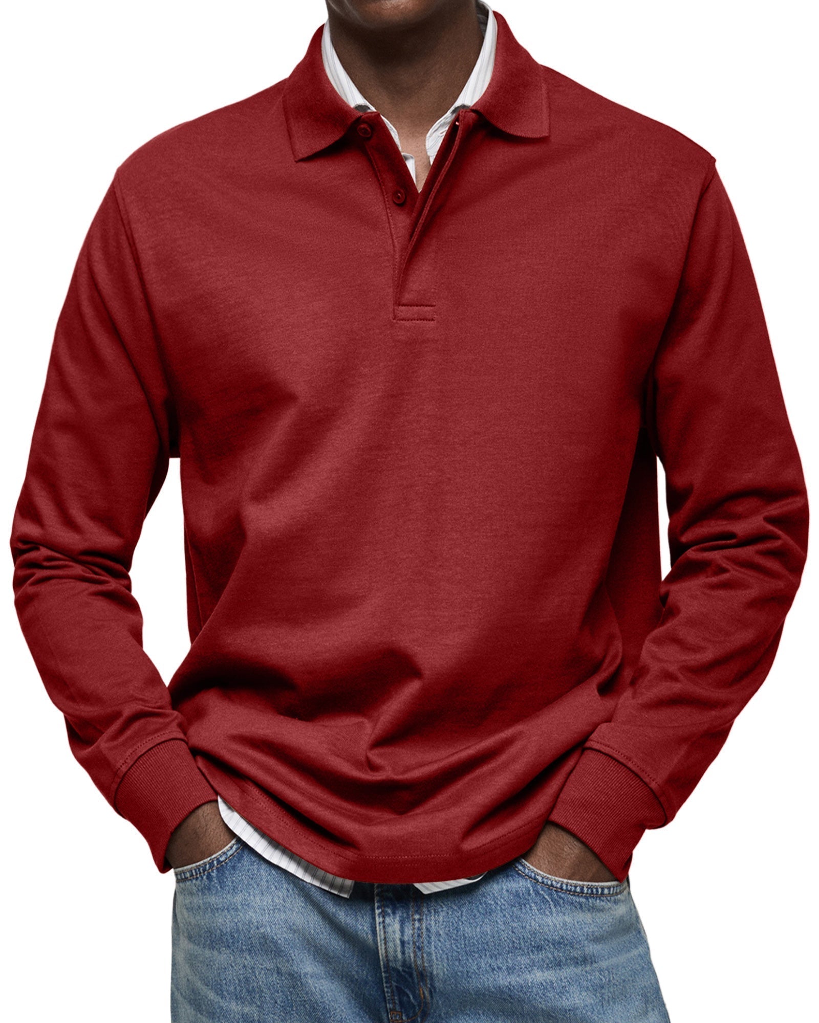 Evander - Men's Long-Sleeve Polo Shirt
