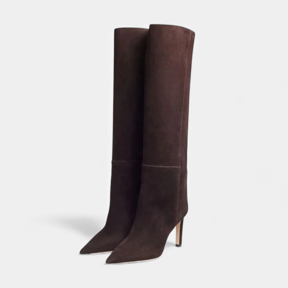 Evangeline - Women's Pointed-Toe Knee-High Boot