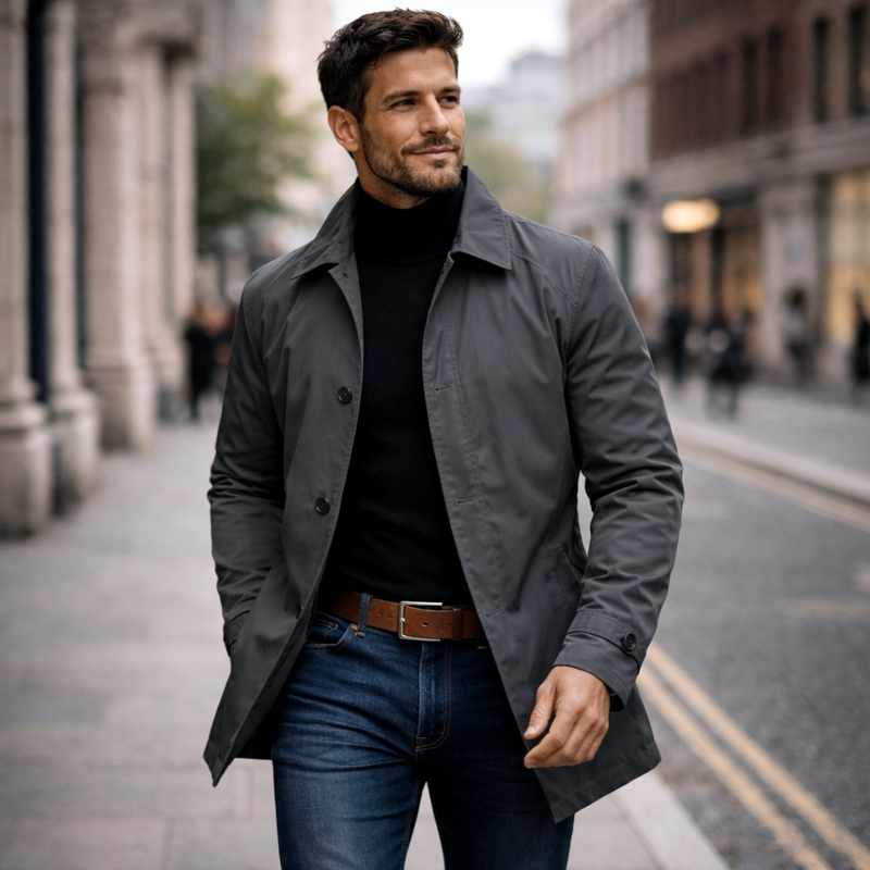 Ewan - Men's Notched Lapel Quilted Lightweight Jacket 6
