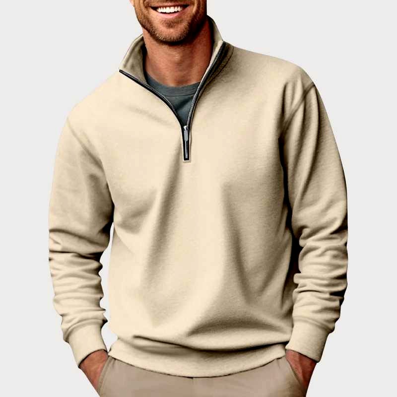 Fabio - Men's Quarter-Zip Stand-up Collar Sweatshirt 3