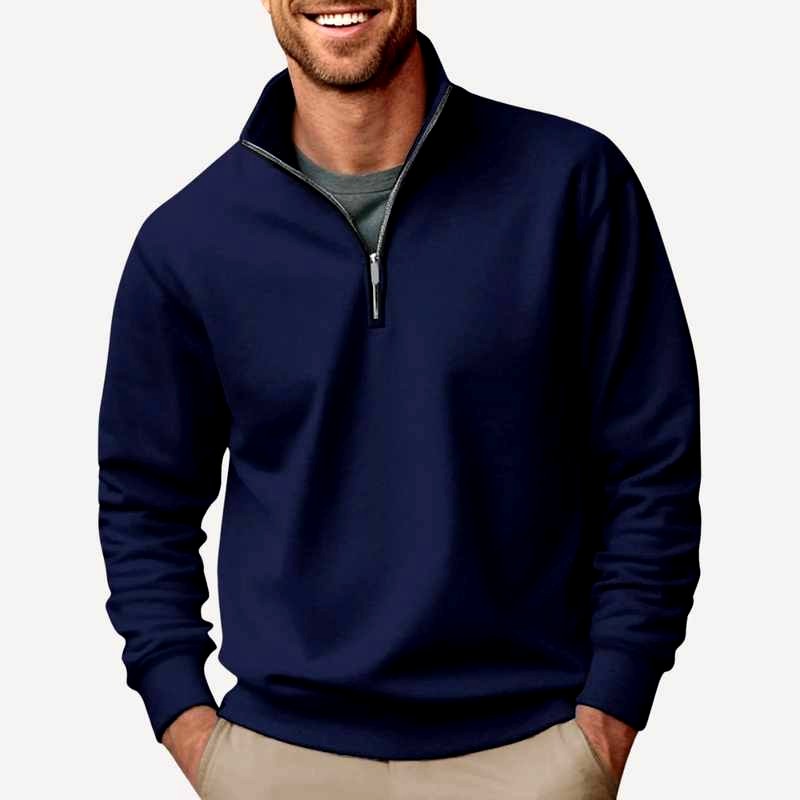Fabio - Men's Quarter-Zip Stand-up Collar Sweatshirt 4
