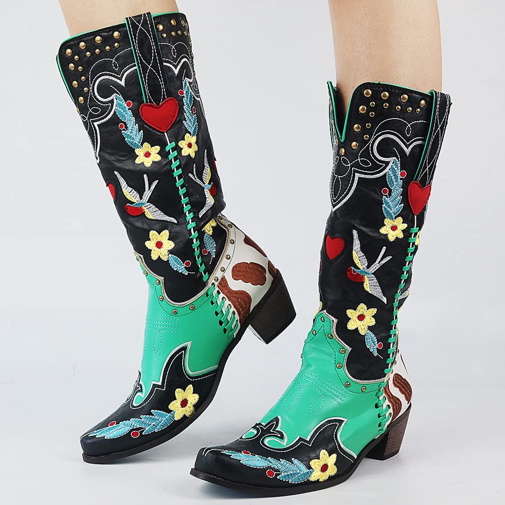 Faye - Women's Embroidered Western Boot