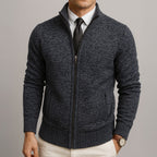 Felix - Men's Tailored Wool-Blend Full-Zip Cardigan