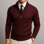 Felix - Men's Tailored Wool-Blend Full-Zip Cardigan