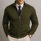 Felix - Men's Tailored Wool-Blend Full-Zip Cardigan