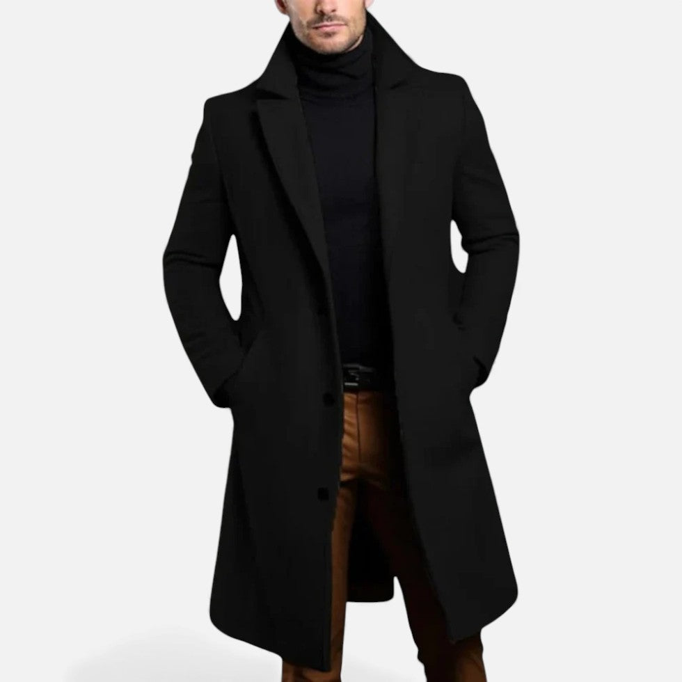 Finn - Men's Tailored Wool-Blend Overcoat