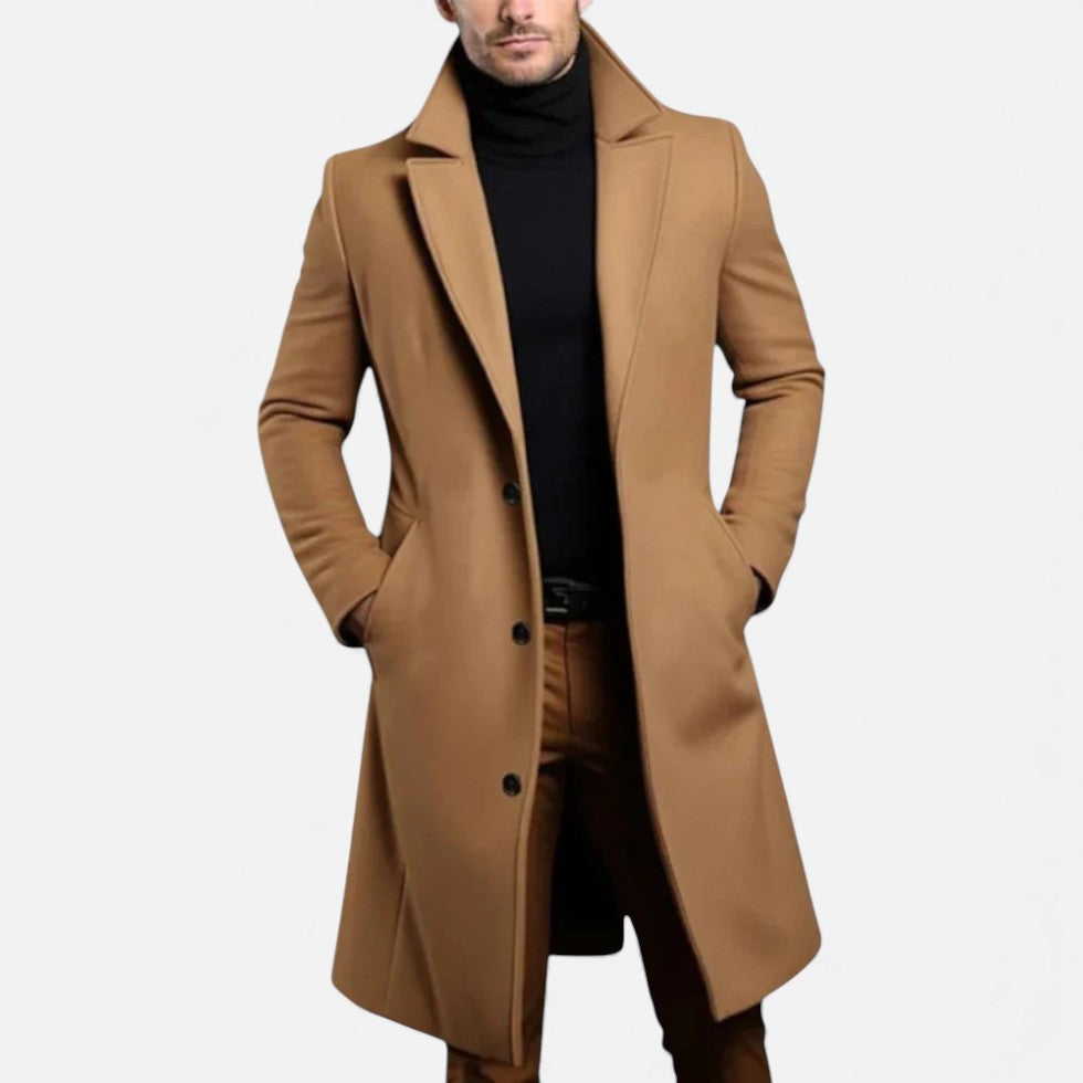 Finn - Men's Tailored Wool-Blend Overcoat