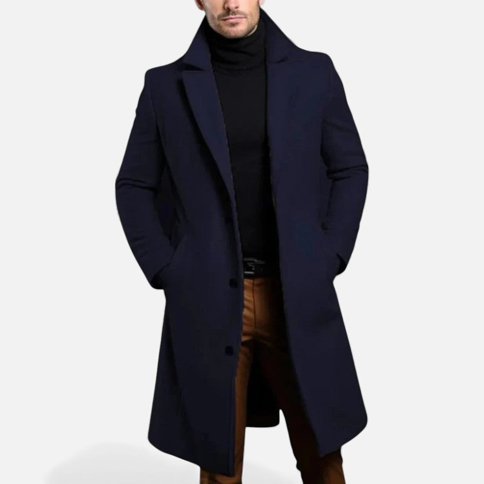 Finn - Men's Tailored Wool-Blend Overcoat