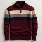 Finnegan - Men's Striped Quarter-Zip Pullover