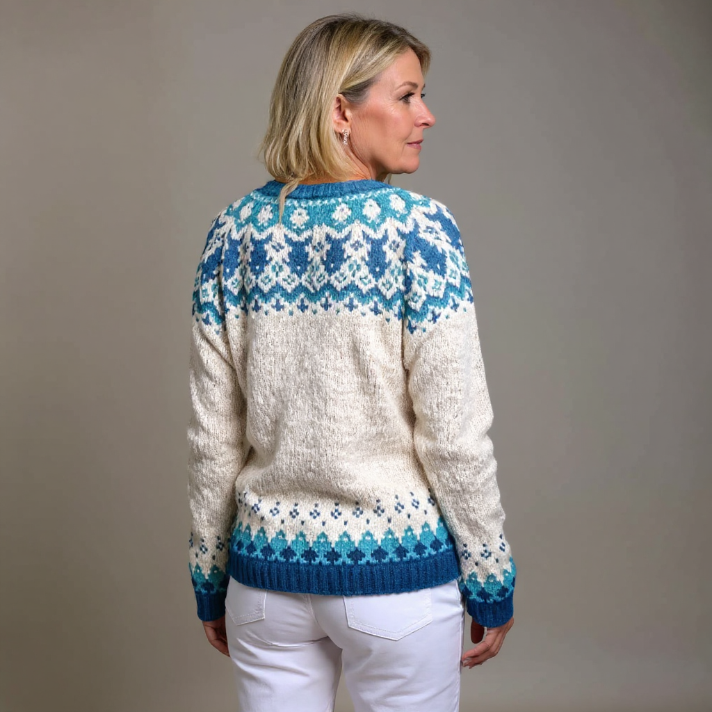 Fiona - Women's Vintage Fair Isle Cardigan