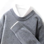 Fletcher - Men’s Ribbed Trim Wool Sweater 15